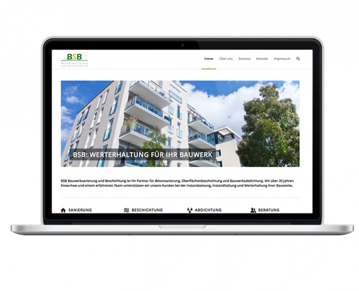 Webservice Plau - neuer Webauftritt für BSB-Bauwerksanierung